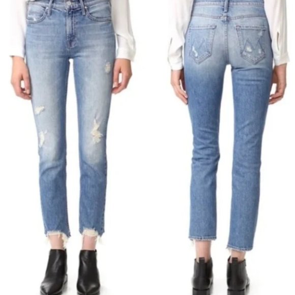 MOTHER Superior The Flirt Ankle Fray Jeans in "Thanks for Nothin" Wash size 31 - Picture 2 of 15